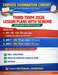 Third Term Lesson Plan For Basic School